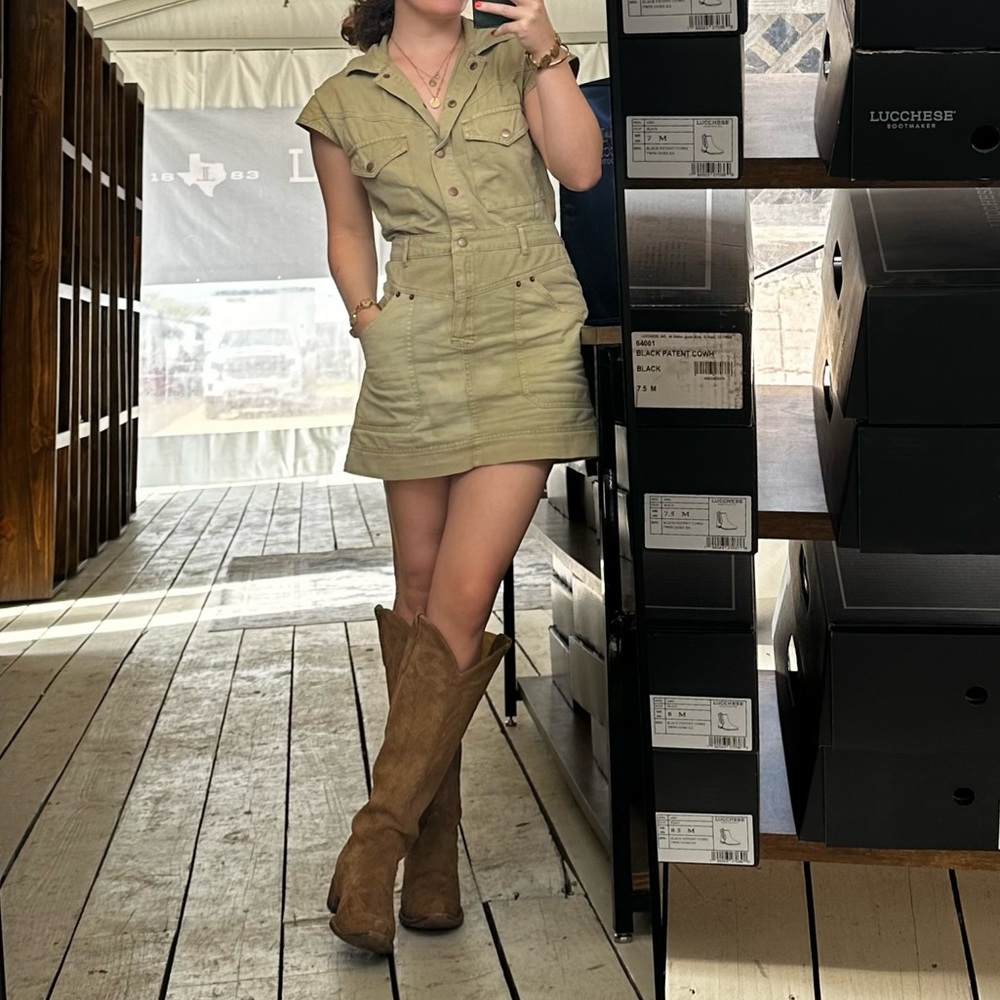 Olive Green Utility Dress